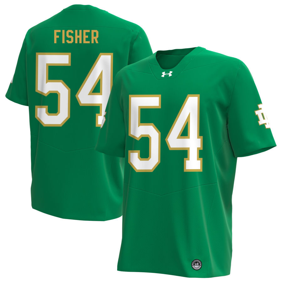 Blake Fisher Notre Dame Jerseys, UND Fighting Irish College Football Apparels Stitched-Green